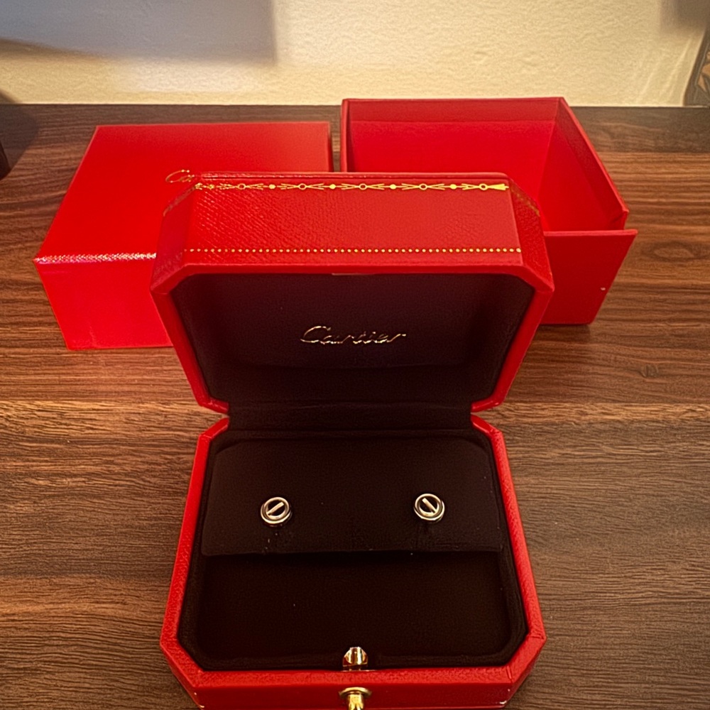 Cartier Silver and Gold Earrings